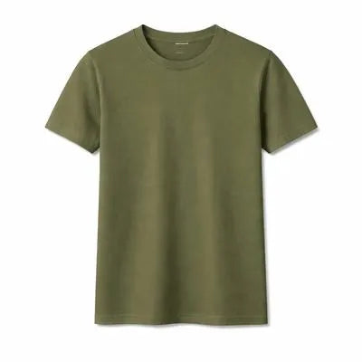 Premium Pack of 3 Crew Neck T-Shirts Black White Olive Green