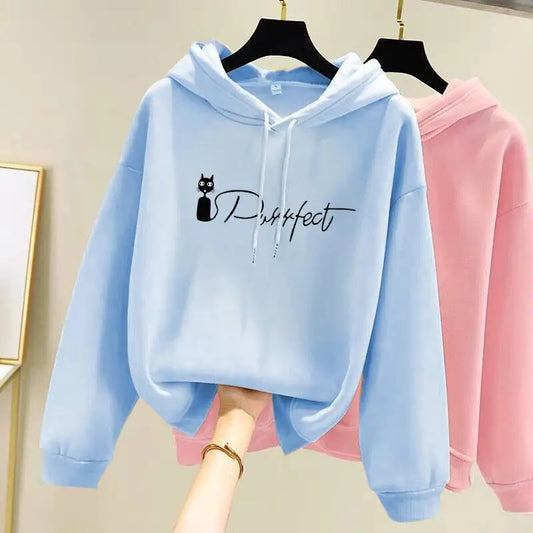 Women Velvet Hoodie Green Loose Autumn Winter
