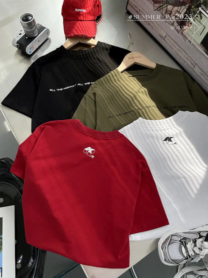 Boys Summer Short Sleeve T-Shirt Red 120cm